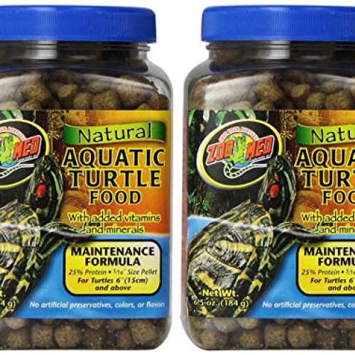 Zoo Med Laboratories 2 Pack of Natural Aquatic Turtle Food, 6.5-O...