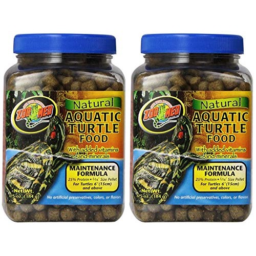 Zoo Med Laboratories 2 Pack of Natural Aquatic Turtle Food, 6.5-O...