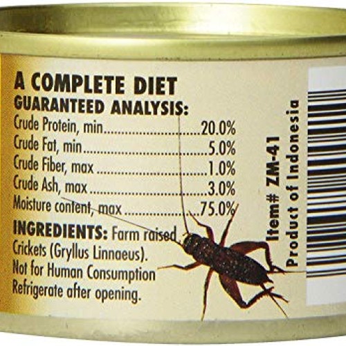 Zoo Med Laboratories 4 Pack Can O Crickets Pet Food, 1.2 Ounces P...