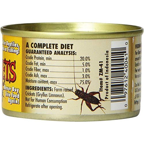 Zoo Med Laboratories 4 Pack Can O Crickets Pet Food, 1.2 Ounces P...