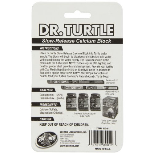 Zoo Med Laboratories Szmmd11 Dr. Turtle Slow-Release Calcium Bloc...