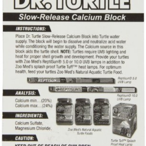 Zoo Med Laboratories Szmmd11 Dr. Turtle Slow-Release Calcium Bloc...