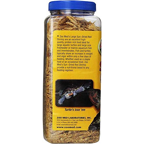 Zoo Med Large Sun-Dried Red Shrimp 5 oz - Pack of 3