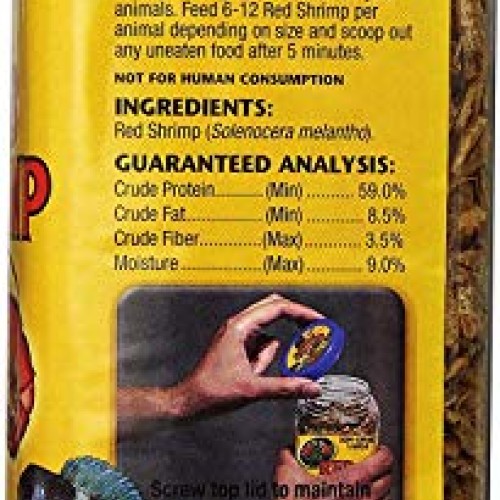 Zoo Med Large Sun-Dried Red Shrimp 5 oz - Pack of 3