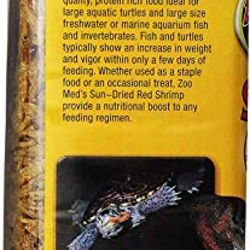 Zoo Med Large Sun-Dried Red Shrimp 5 oz - Pack of 4