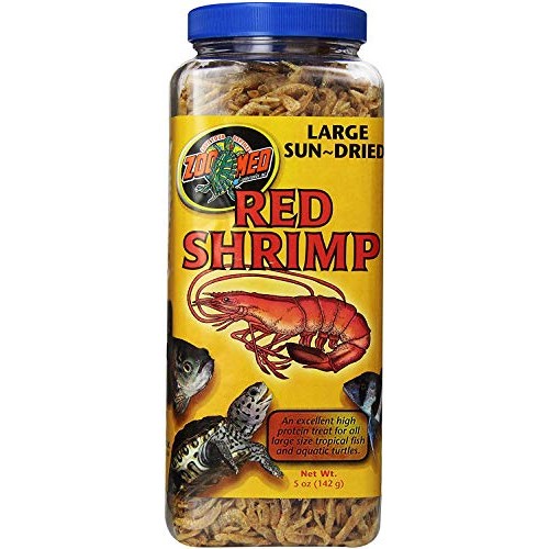 Zoo Med Large Sun-Dried Red Shrimp 5 oz - Pack of 4