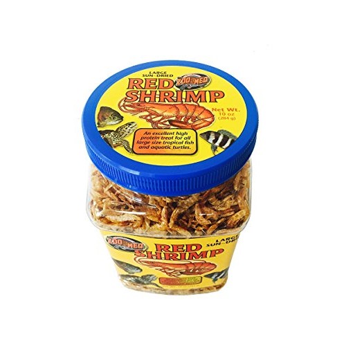 Zoo Med Large Sun-Dried Red Shrimp Aquatic Turtle Food, 10 oz.