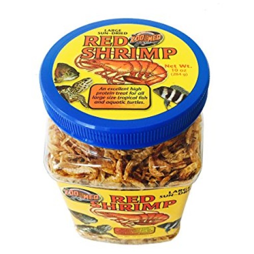Zoo Med Large Sun-Dried Red Shrimp Aquatic Turtle Food, 10 oz.