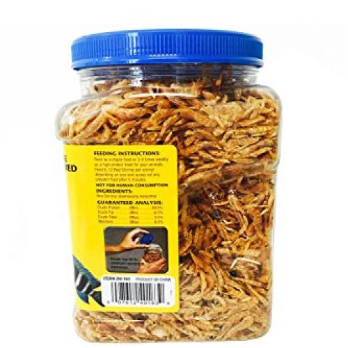 Zoo Med Large Sun-Dried Red Shrimp Aquatic Turtle Food, 10 oz.