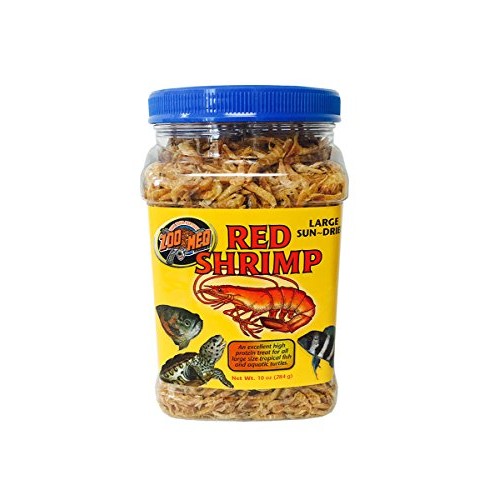 Zoo Med Large Sun-Dried Red Shrimp Aquatic Turtle Food, 10 oz.