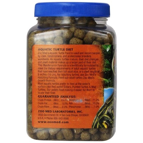 Zoo Med Natural Aquatic Turtle Food, 6.5 Ounce, Maintenance Formula