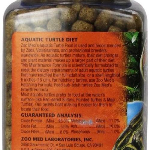 Zoo Med Natural Aquatic Turtle Food, 6.5 Ounce, Maintenance Formula