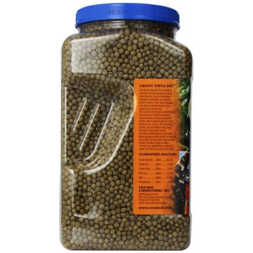 Zoo Med Natural Aquatic Turtle Food, Growth Formula, 54-Ounce