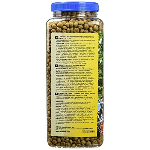Zoo Med Natural Aquatic Turtle Food Pellets 13 oz - Pack of 3