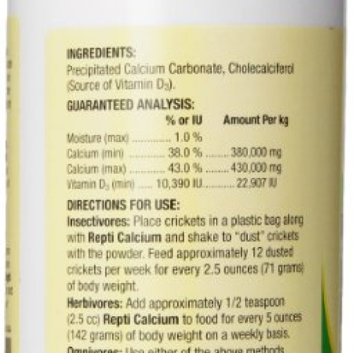 Zoo Med Reptile Calcium with Vitamin D3, 12-Ounce