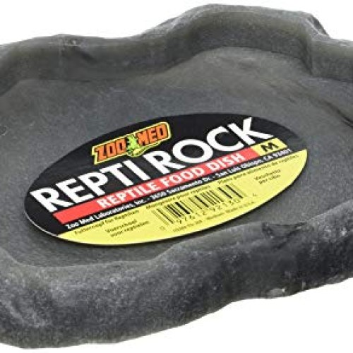 Zoo Med Reptile Rock Food Dish, Medium, 7.25l x 6w x 0.75h, Co...