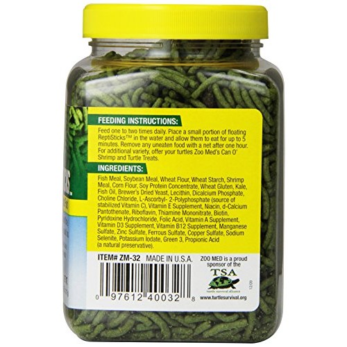 Zoo Med ReptiSticks Floating Aquatic Turtle Food, 4.85-Ounce