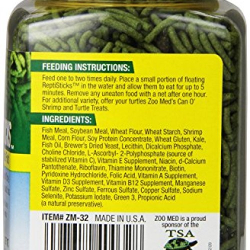 Zoo Med ReptiSticks Floating Aquatic Turtle Food, 4.85-Ounce