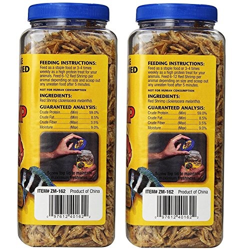 Zoo Med Sun Dried Large Red Shrimp 10oz