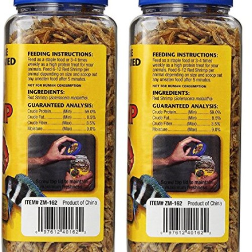 Zoo Med Sun Dried Large Red Shrimp 10oz