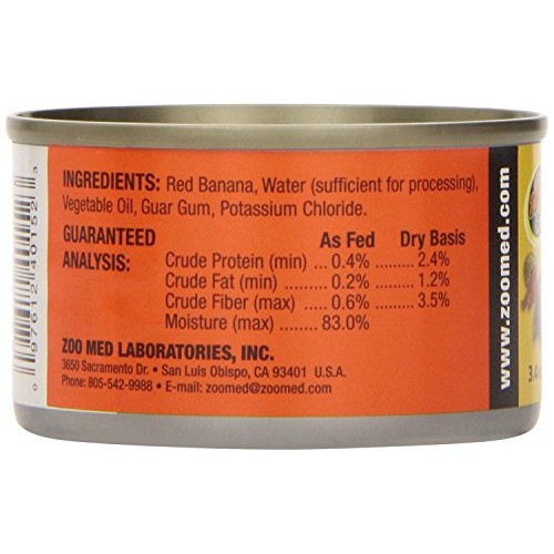Zoo Med Tropical Fruit Mix-ins Red Banana Reptile Food, 3.4-Ounce...