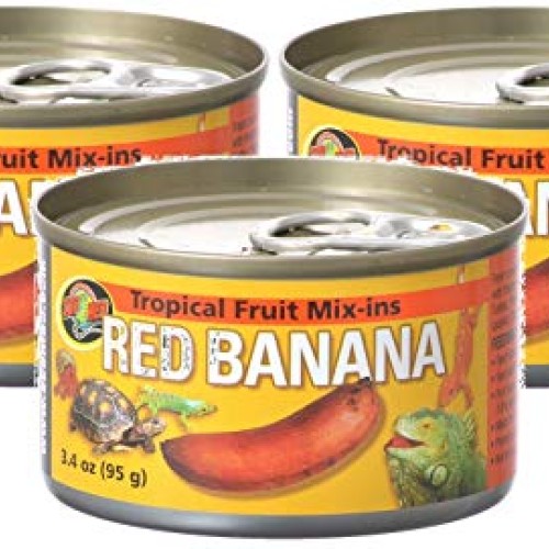 Zoo Med Tropical Fruit Mix-ins Red Banana Reptile Food, 3.4-Ounce...