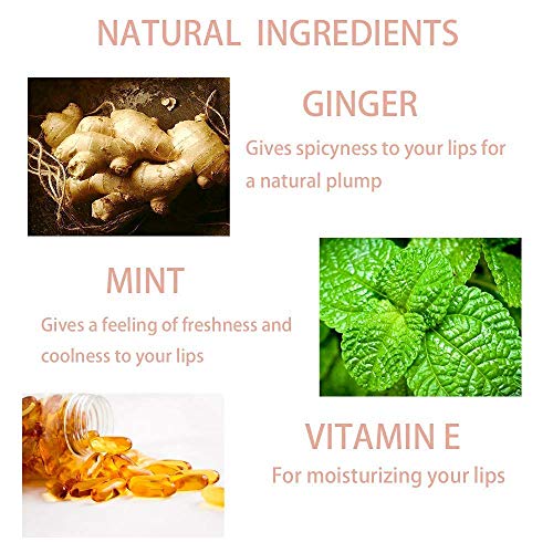 Lip Plumper Set - Natural Lip Plumper and Lip Care Serum, Lip Enh...