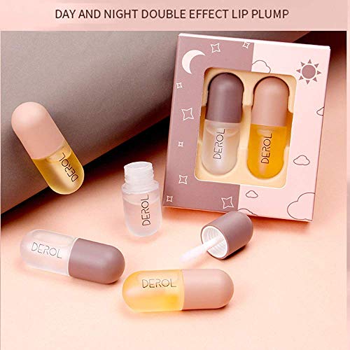 Lip Plumper Set - Natural Lip Plumper and Lip Care Serum, Lip Enh...