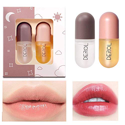 Lip Plumper Set - Natural Lip Plumper and Lip Care Serum, Lip Enh...