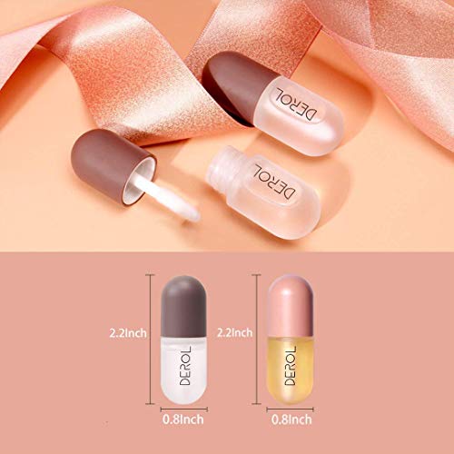 Lip Plumper Set - Natural Lip Plumper and Lip Care Serum, Lip Enh...