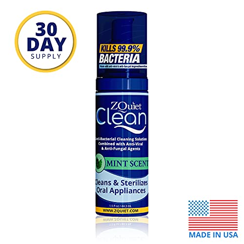 ZQUIET Clean, Foaming Oral Device Cleaner 1.5oz. Bottle – Antib...