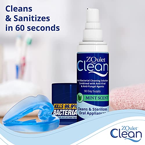 ZQUIET Clean, Foaming Oral Device Cleaner 1.5oz. Bottle – Antib...