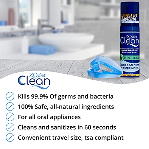 ZQUIET Clean, Foaming Oral Device Cleaner 1.5oz. Bottle – Antib...