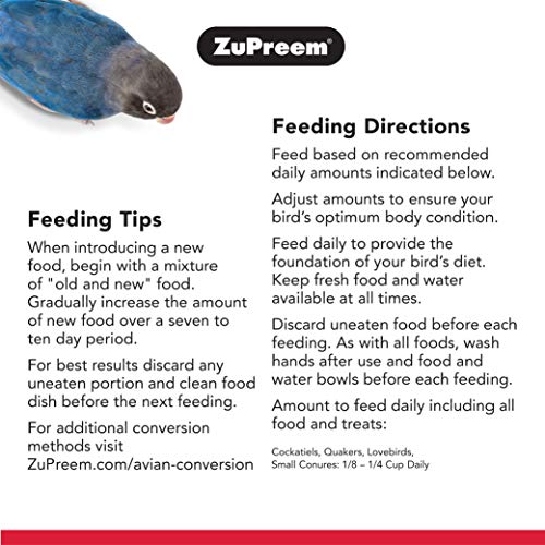 ZuPreem FruitBlend Flavor Pellets Bird Food for Medium Birds, 2 l...