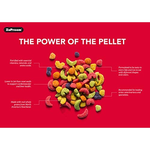 ZuPreem FruitBlend Flavor Pellets Bird Food for Parrots and Conur...