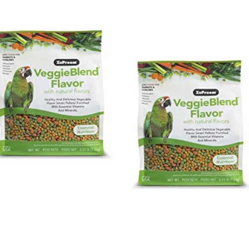ZuPreem VeggieBlend Smart Pellets Bird Food for Parrots & Conures...