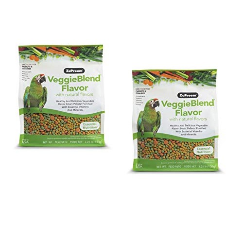 ZuPreem VeggieBlend Smart Pellets Bird Food for Parrots & Conures...