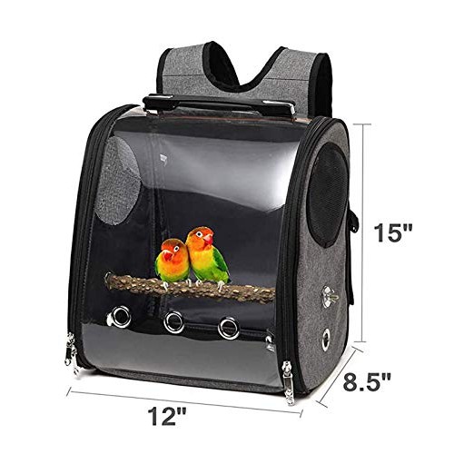 Bird Carrier Clear Parrot Outing Backpack APET Transparent Acryli...