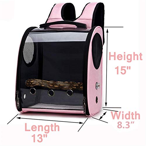 Bird Carrier Clear Parrot Outing Backpack APET Transparent Acryli...